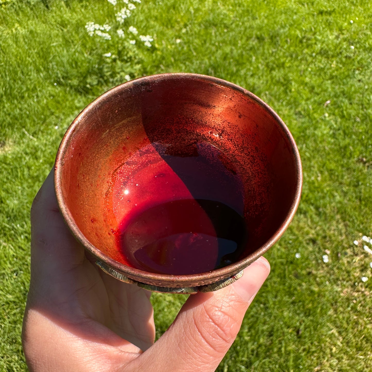Copper Cyklus Offering Bowl - "Triple Goddess"
