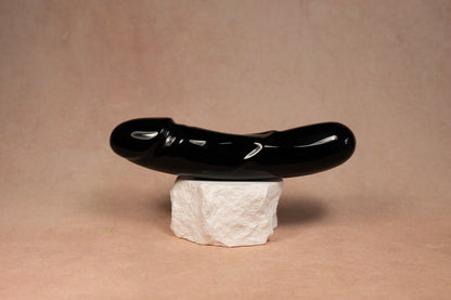 Obsidian Phallos – Black Obsidian Crystal Dildo