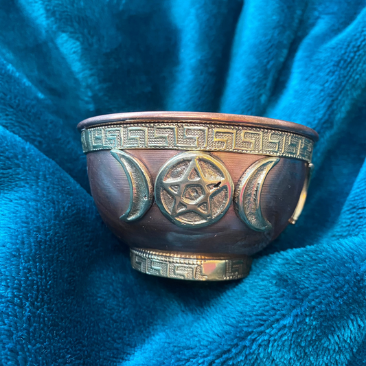 Copper Cyklus Offering Bowl - "Triple Goddess"