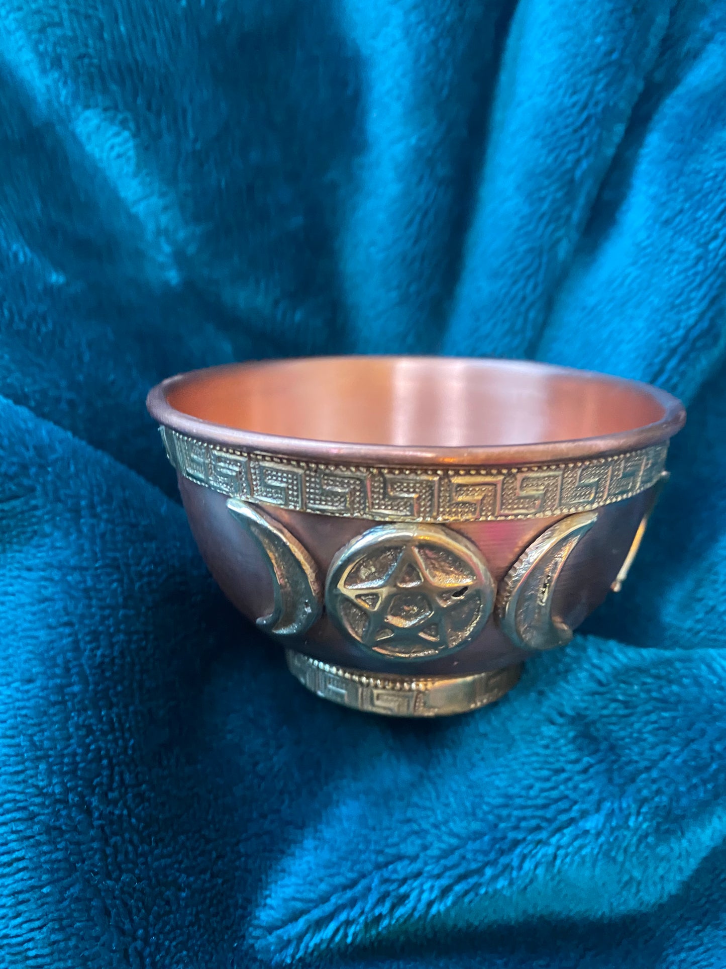 Copper Offering Bowl - Triple Goddess