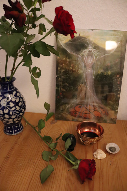 Copper Cyklus Offering Bowl - "Triple Goddess"