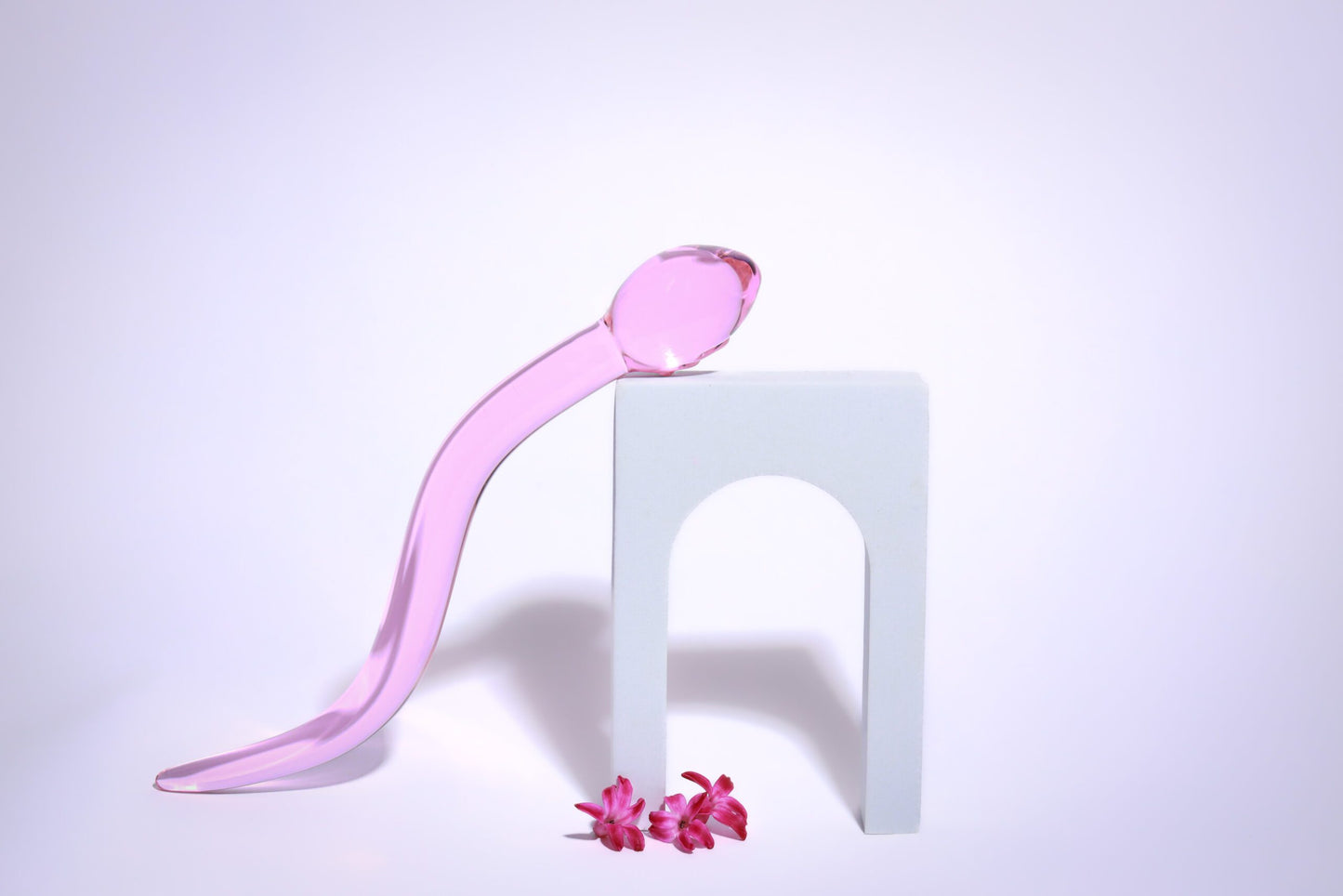 Calypso Cervix Wand™ 2.0 Glass Dildo - Pink Candy Floss (Limited Edition)