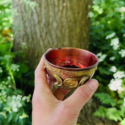 Copper Cyklus Offering Bowl - "Triple Goddess"